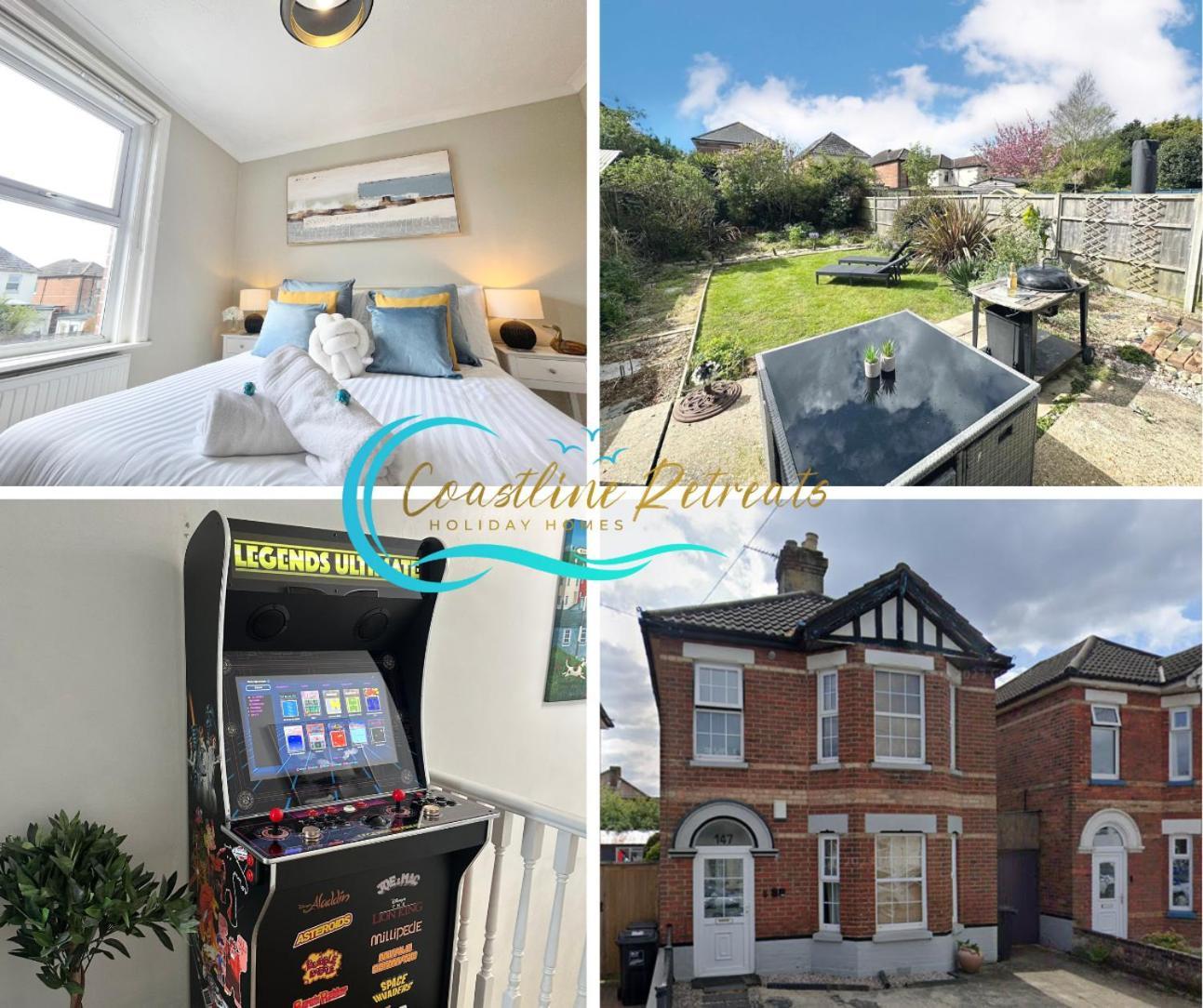 The Capstone Retreat - Beautiful Detached Family Home By Coastline Retreats, Arcade Machine, Parking, Bbq Bournemouth Luaran gambar